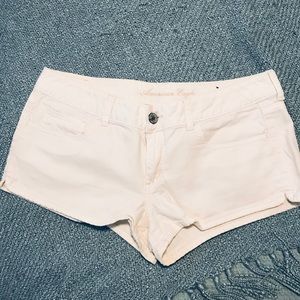 American Eagle white denim shorts